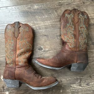 JUSTIN WOMEN'S 12" SQUARE TOE STAMPEDE WESTERN BOOTS